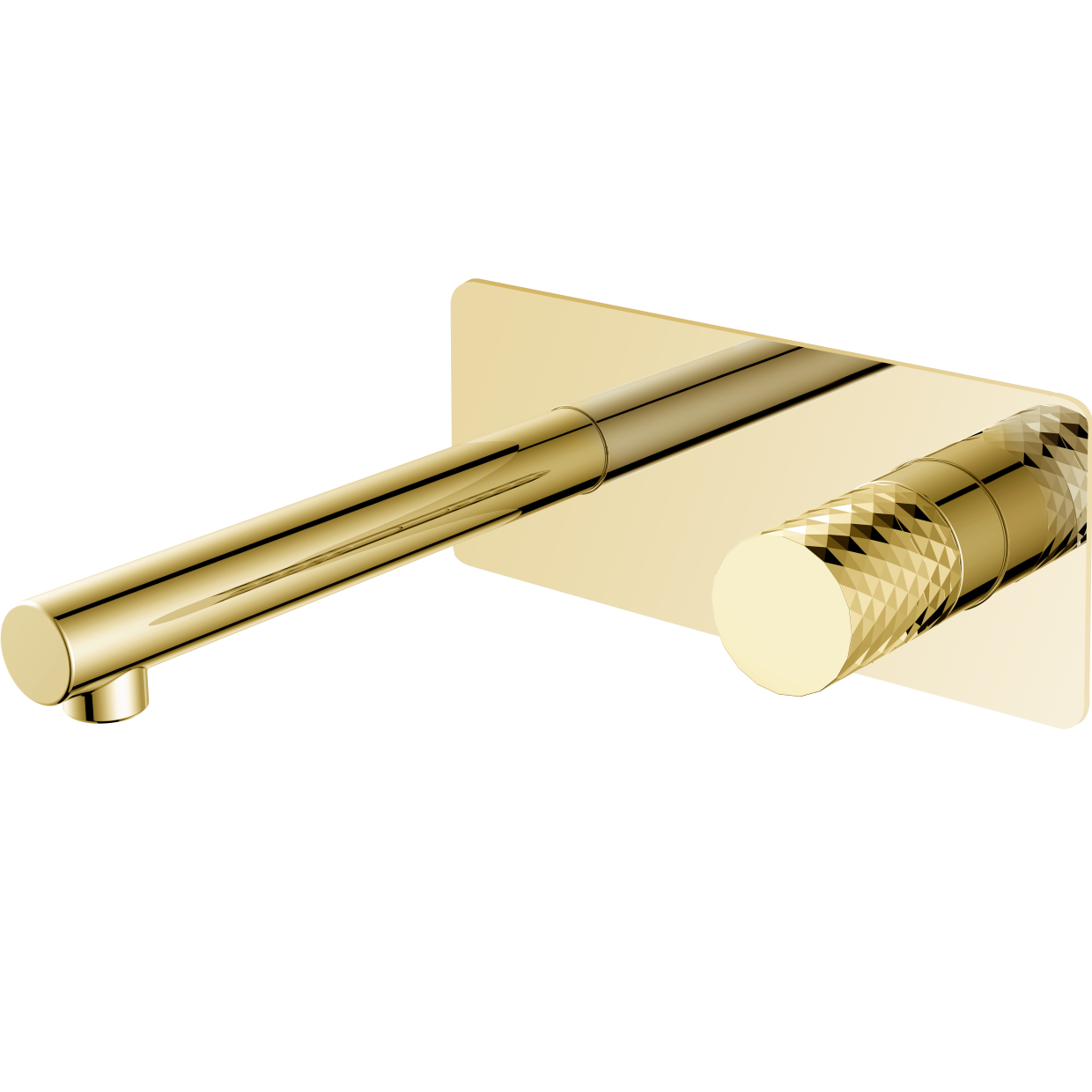 Смеситель для раковины встроенный Boheme Stick Diamond 125-GG (золотой), без донного клапана