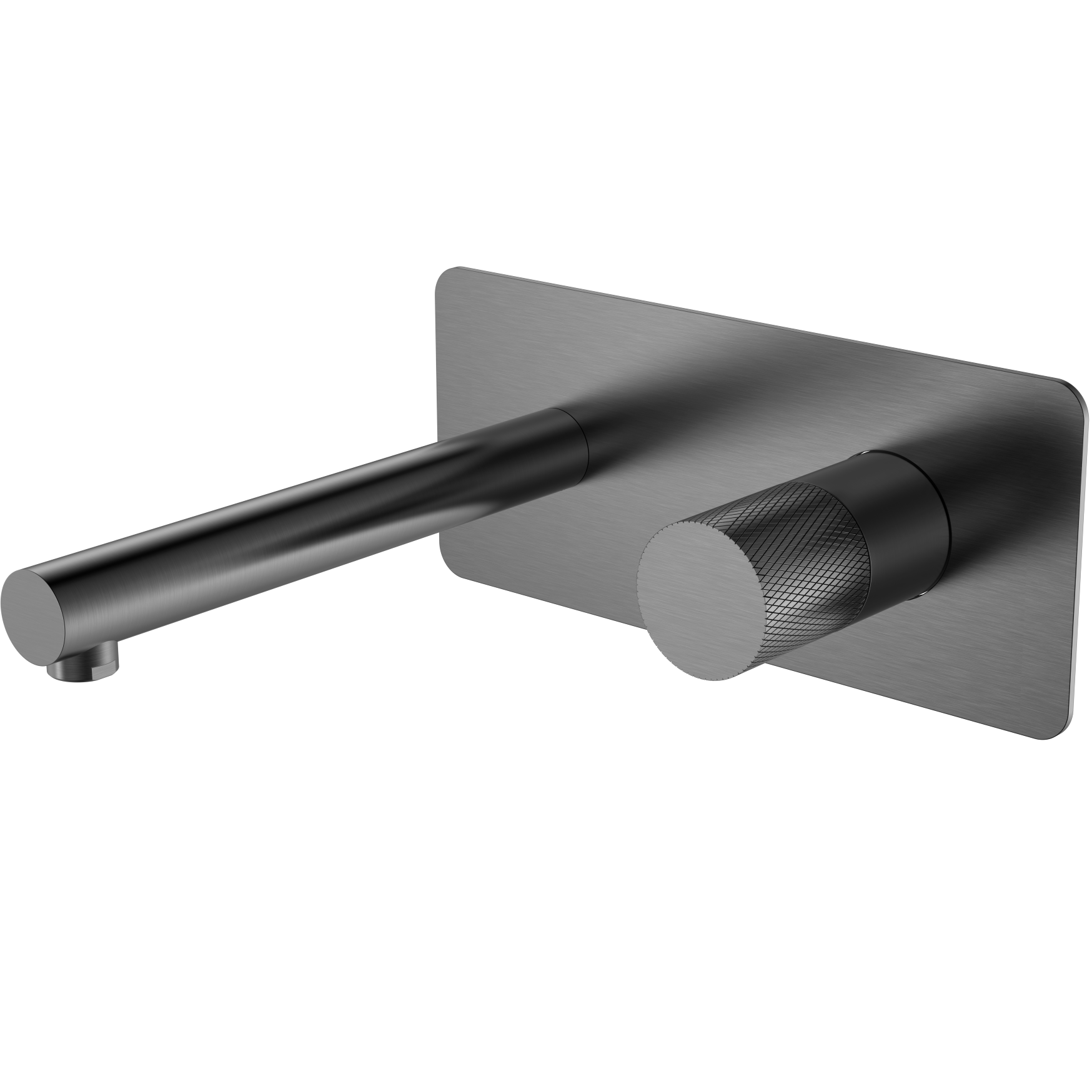 Смеситель для раковины встроенный Boheme Stick Touch 125-GM.2 (оружейный металл), без донного клапана