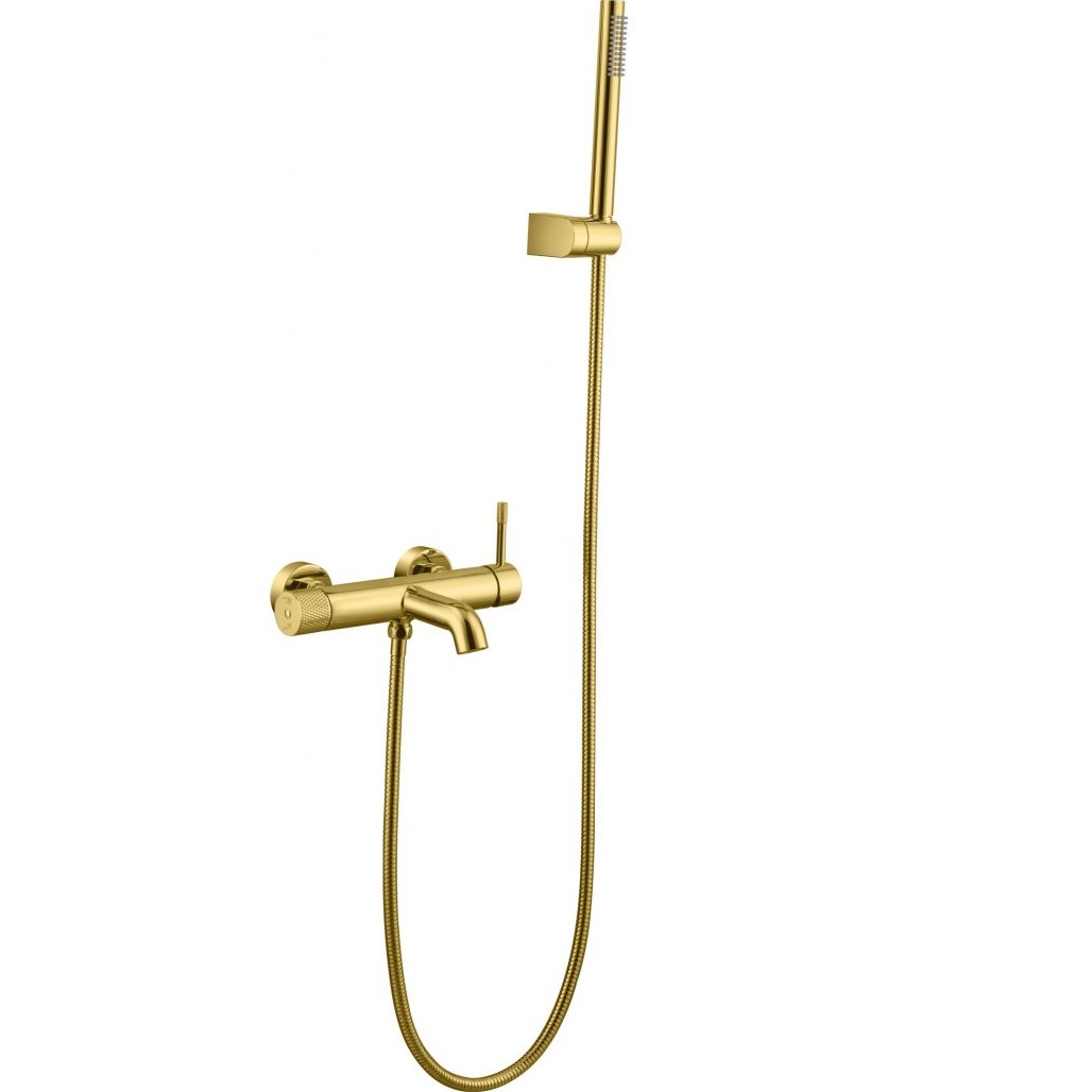 Смеситель для ванны Boheme Uno 463-G (золотой), с изливом