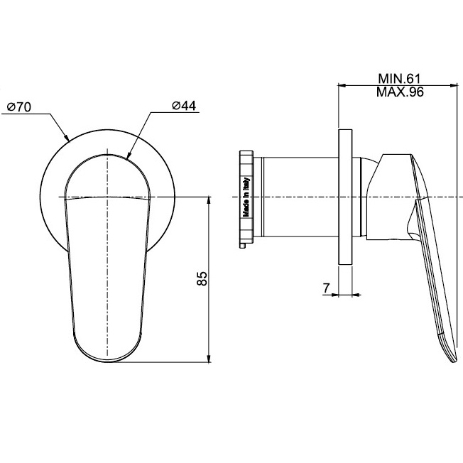 Смеситель для ванны душа скрытого монтажа Fima Carlo Frattini Spot F3003N1CR (хром)