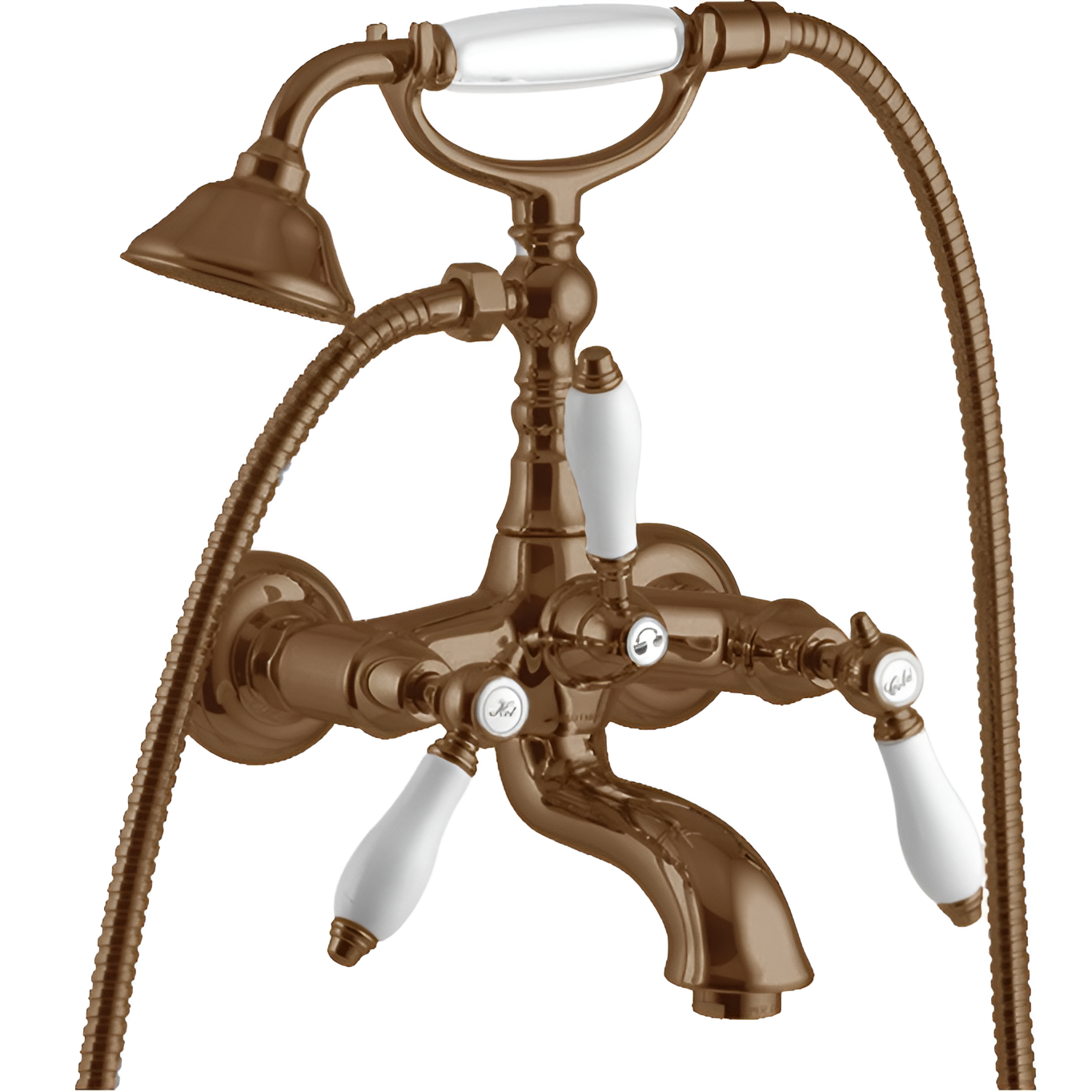 Смеситель для ванны Fima Carlo Frattini Herend F5404BR (бронза), с изливом