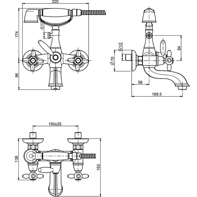 Смеситель для ванны Fima Carlo Frattini Olivia F5004CR (хром)