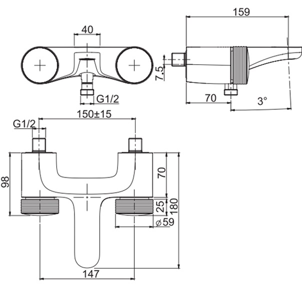 Смеситель для ванны Fima Carlo Frattini Texture Collection F5604/1HCR (хром), с изливом