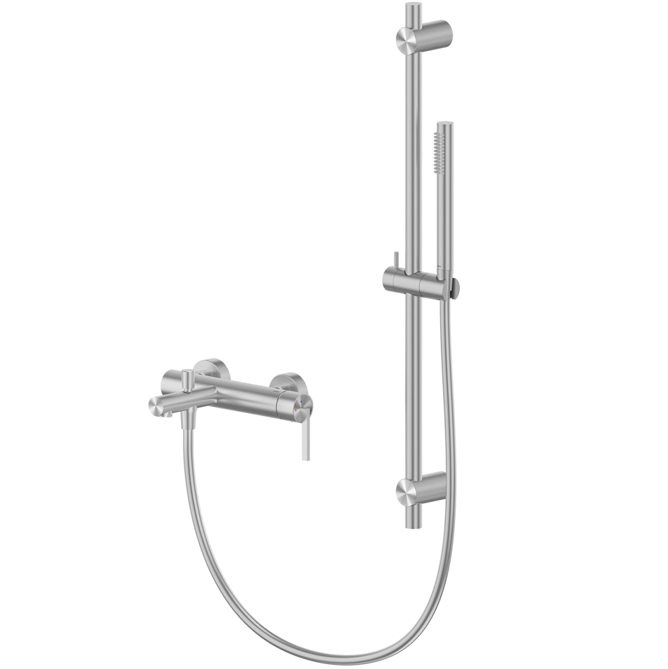 Смеситель для ванны и душа Abber Perfekte 316 AF8A90BST (сталь брашированная)