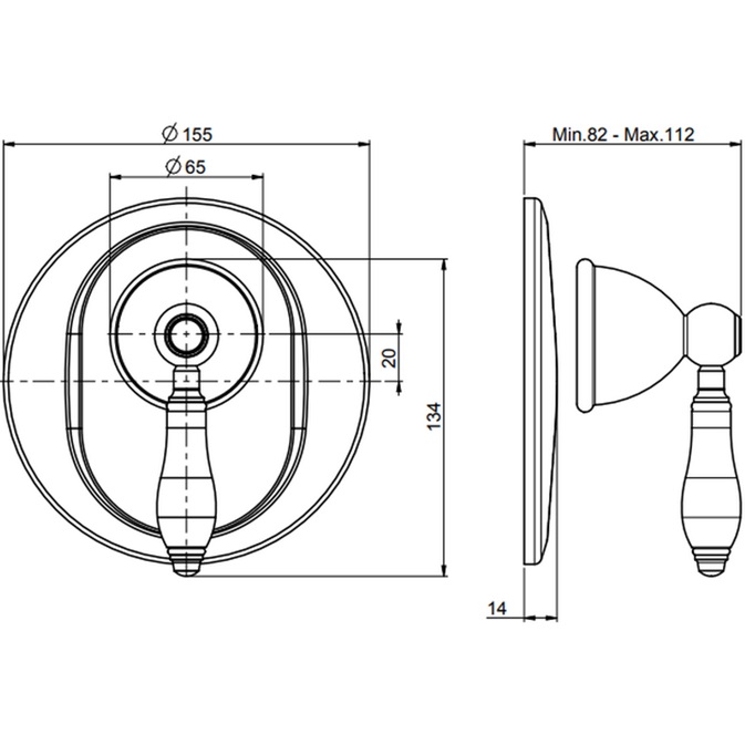 Смеситель для ванны и душа Fima Carlo Frattini Herend F5409X1OR (золотой)