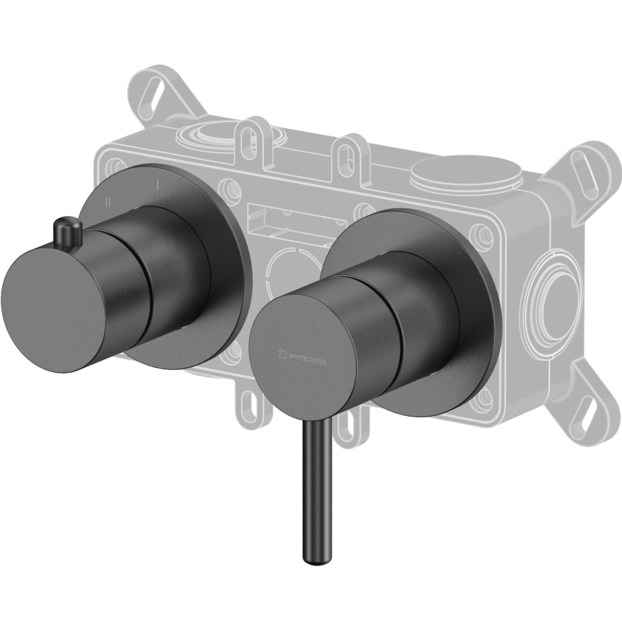 Смеситель для ванны и душа скрытого монтажа Whitecross Серия Y Y1242AT (оружейный металл), 2 источника
