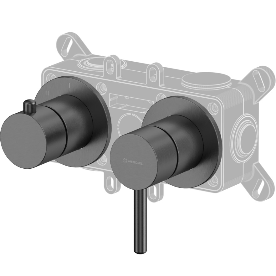 Смеситель для ванны и душа скрытого монтажа Whitecross Серия Y Y1243AT (оружейный металл), 3 источника