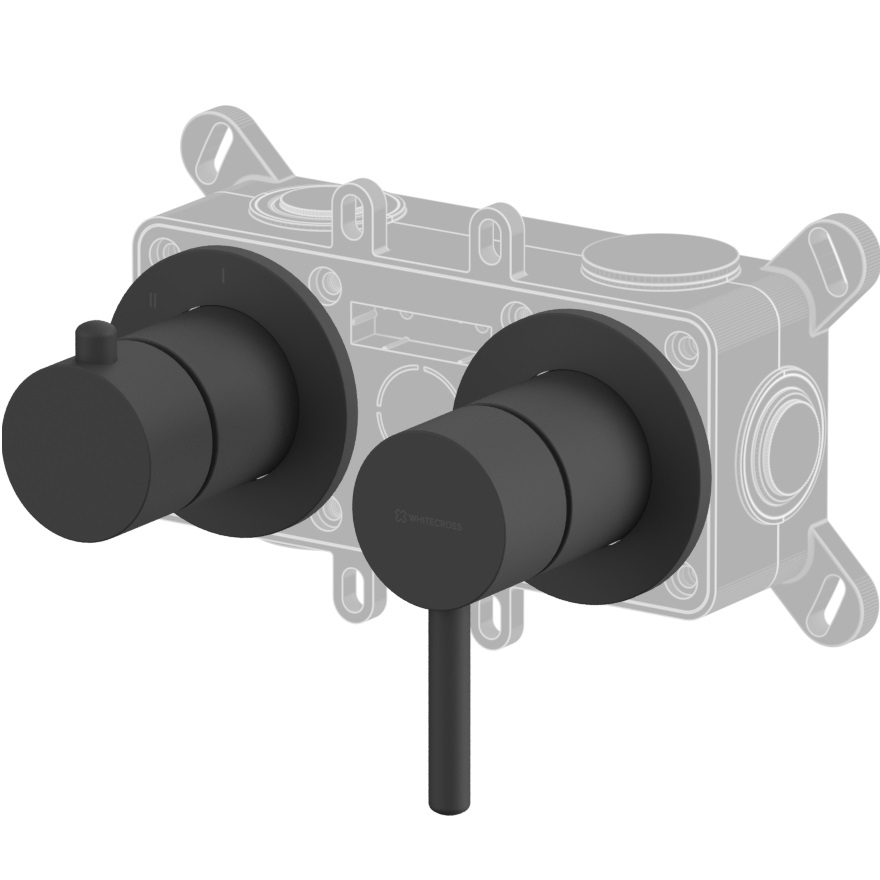 Смеситель для ванны и душа скрытого монтажа Whitecross Серия Y Y1243BL (черный матовый), 3 источника