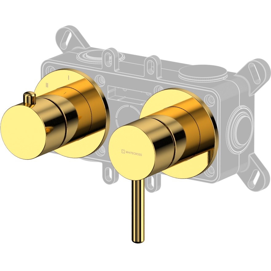 Смеситель для ванны и душа скрытого монтажа Whitecross Серия Y Y1243GL (золотой), 3 источника