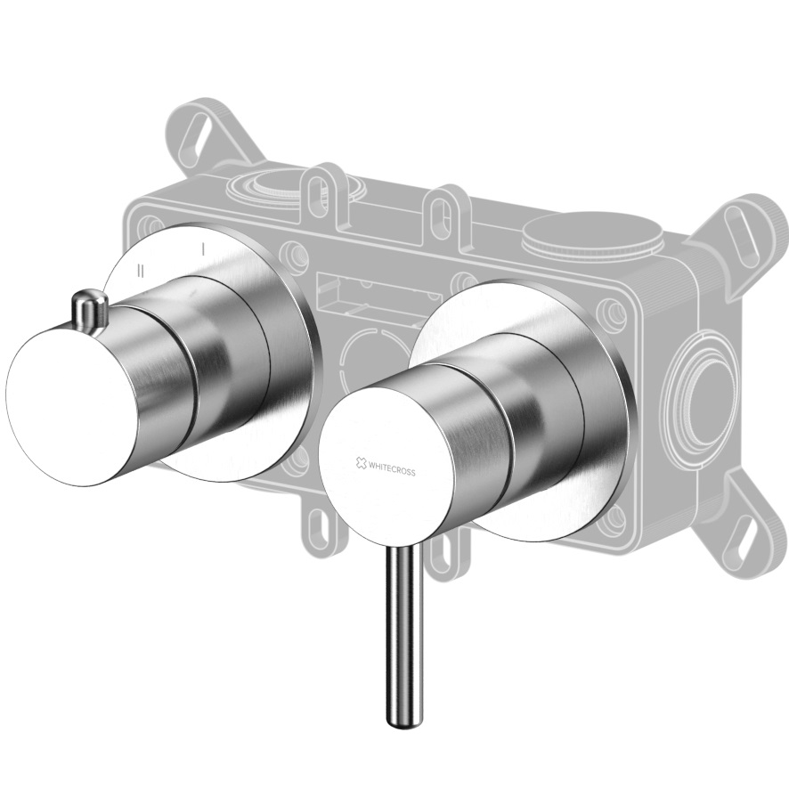 Смеситель для ванны и душа скрытого монтажа Whitecross Серия Y Y1243NIB (никель брашированный), 3 источника