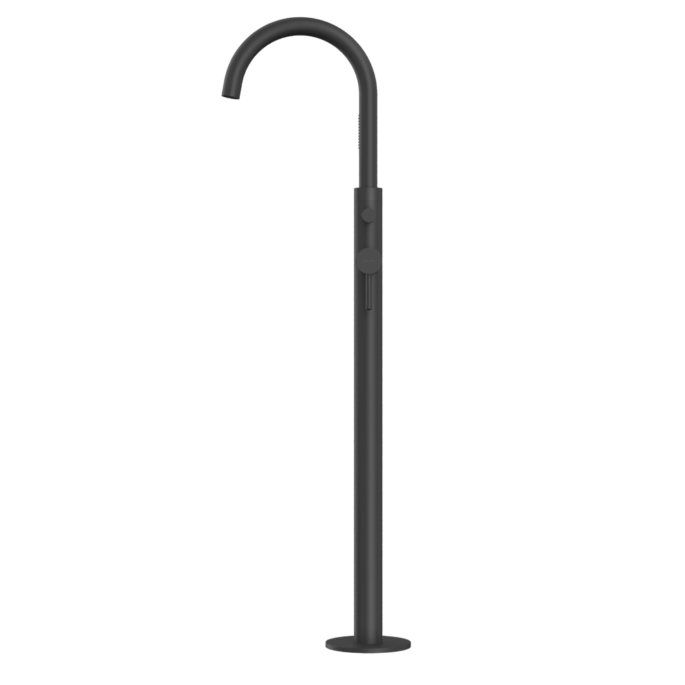 Смеситель для ванны напольный  Whitecross Серия Y Y1233BL (черный матовый)