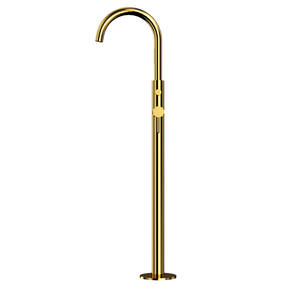 Смеситель для ванны напольный  Whitecross Серия Y1233GL (золотой)