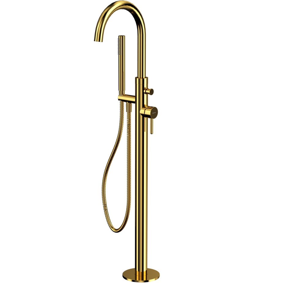 Смеситель для ванны напольный  Whitecross Серия Y1233GL (золотой)