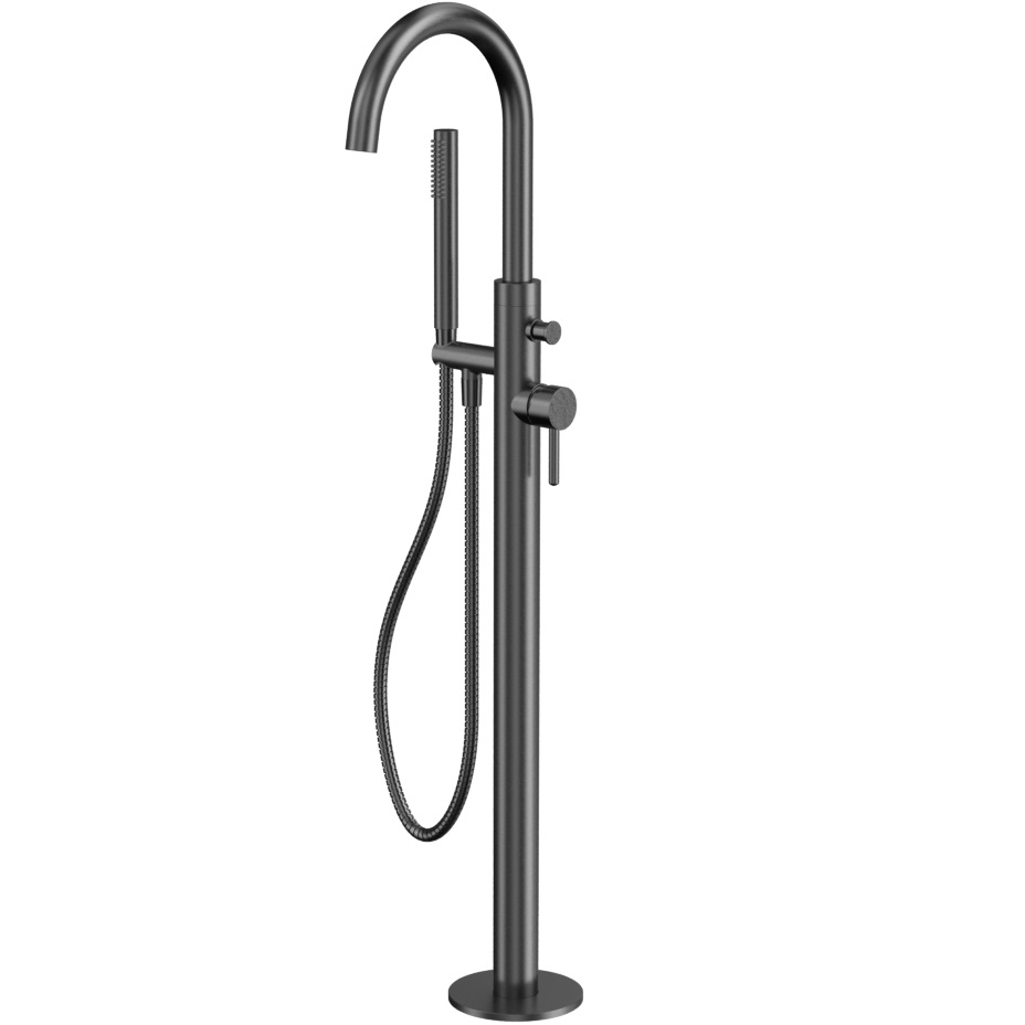 Смеситель для ванны напольный  Whitecross Серия Y1233GM (оружейный металл)