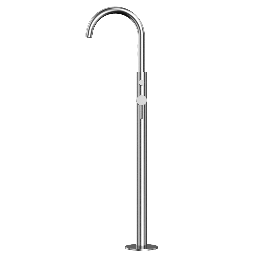 Смеситель для ванны напольный  Whitecross Серия Y1233NIB (никель брашированный)