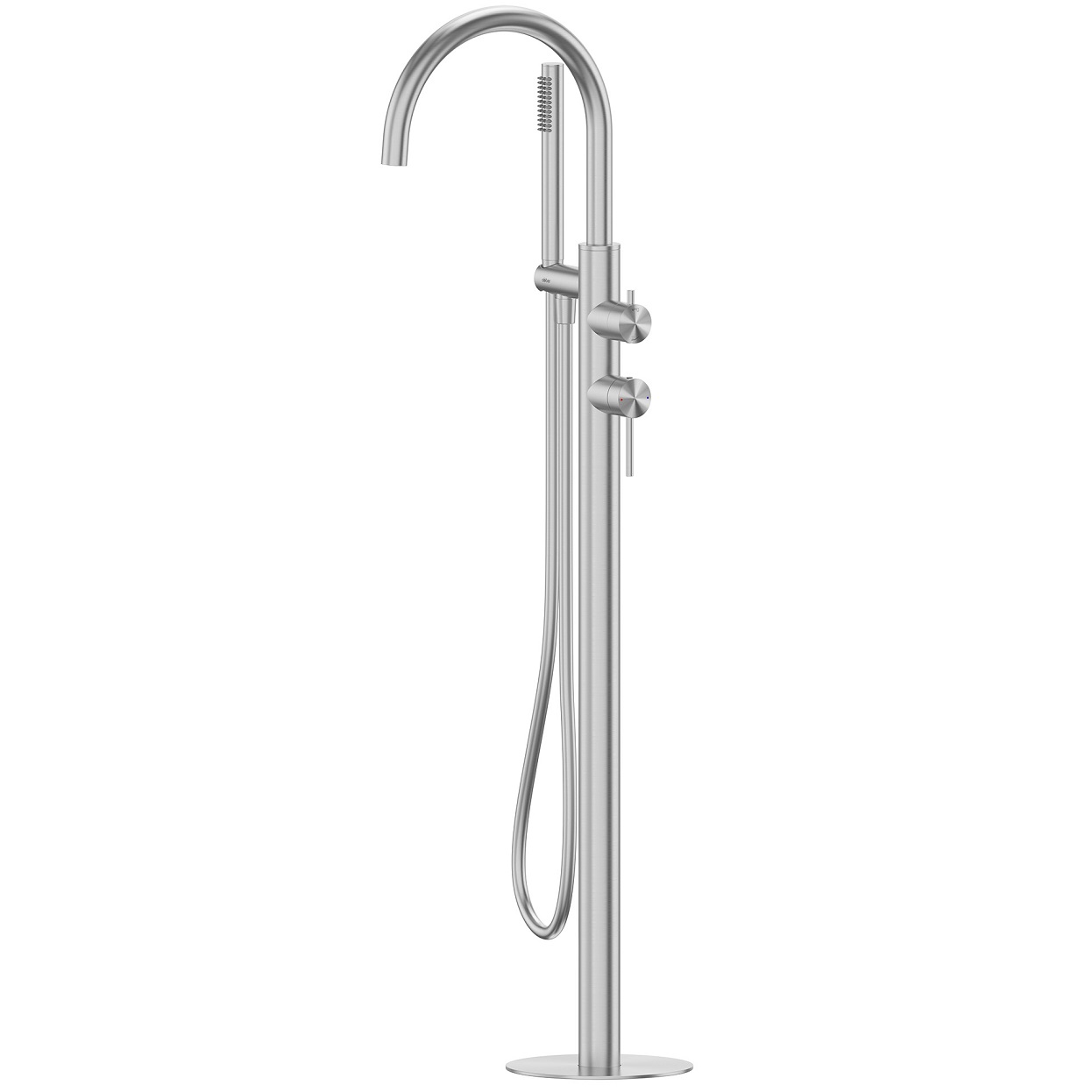 Смеситель для ванны напольный Abber Wasser Kreis 316 AF8115BST (сталь брашированная)