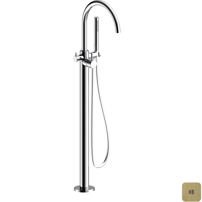 Смеситель для ванны напольный Almar E216000.HB (латунь брашированная)