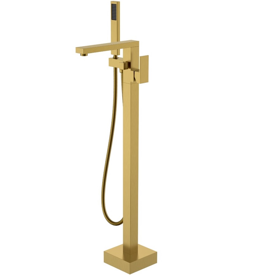 Смеситель для ванны напольный Boheme Qubic 479-BR (бронза)