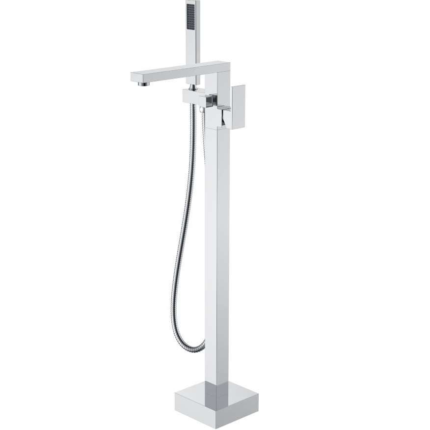 Смеситель для ванны напольный Boheme Qubic 479-CR (хром)