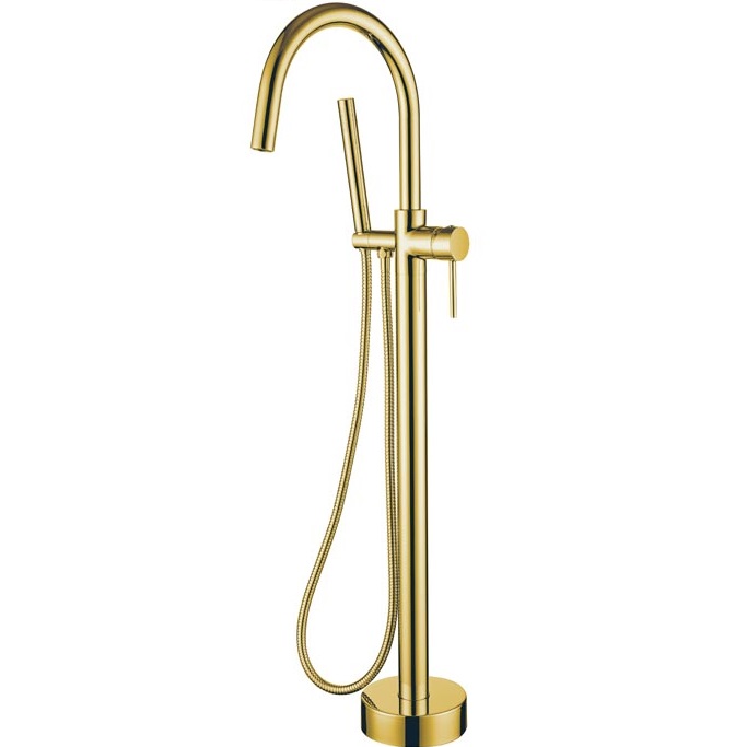Смеситель для ванны напольный Boheme Uno 469-G (золотой)