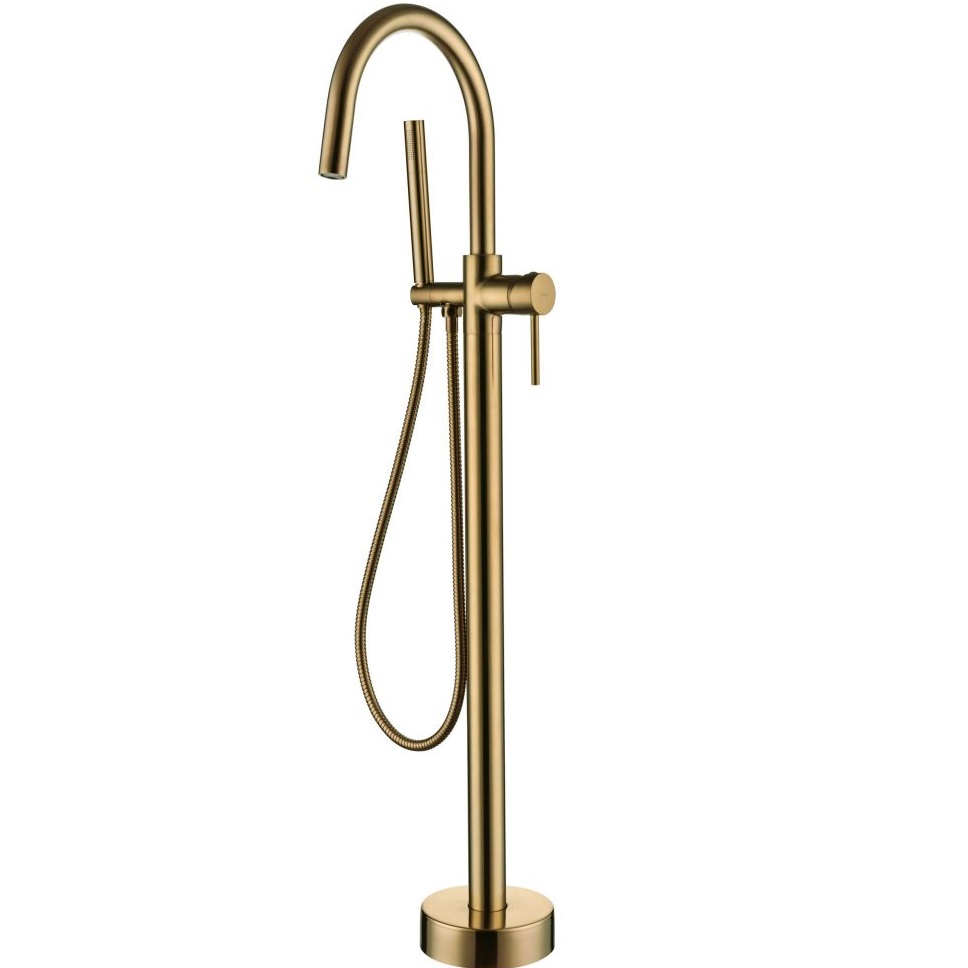 Смеситель для ванны напольный Boheme Uno 469-MG (золото матовое)