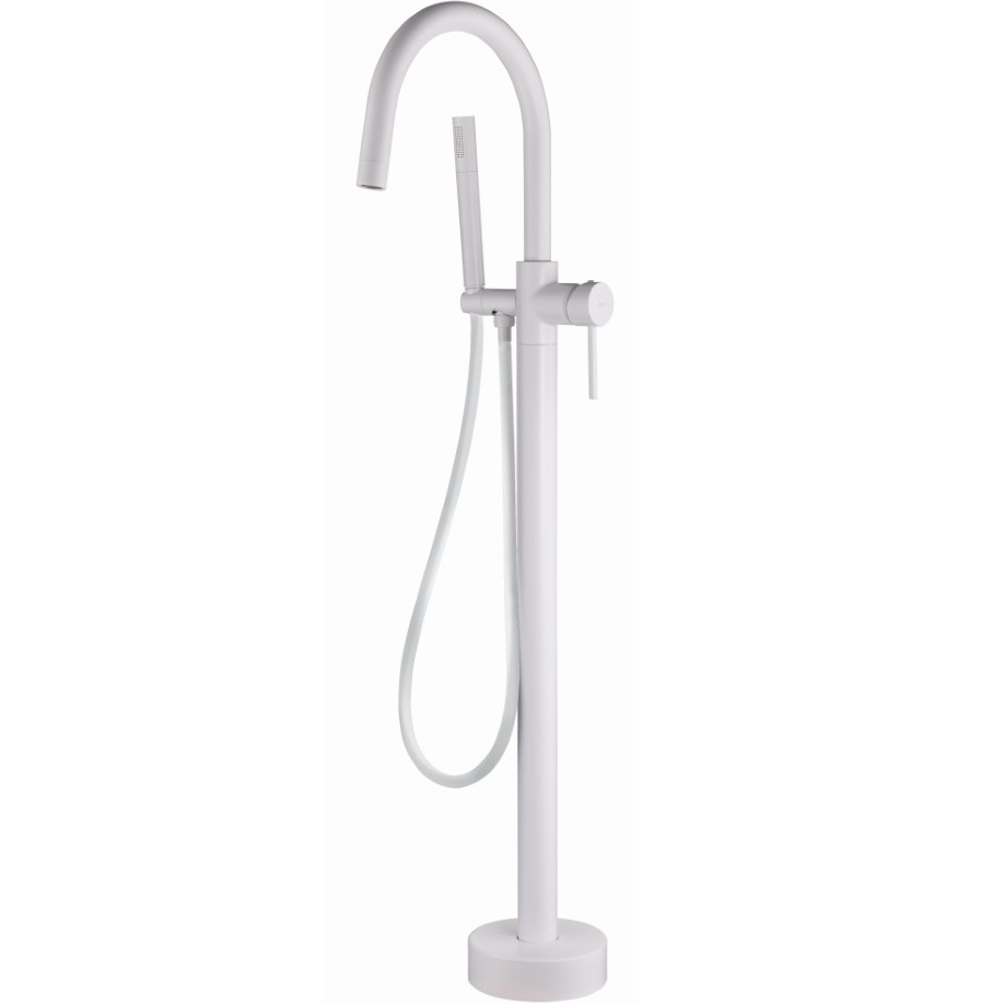 Смеситель для ванны напольный Boheme Uno 469-MW (белый матовый)