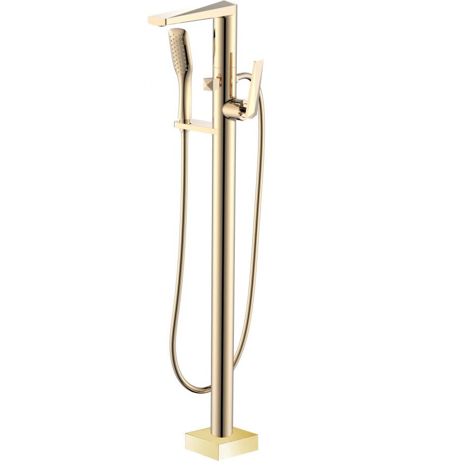 Смеситель для ванны напольный Boheme Venturo 389 (золотой)