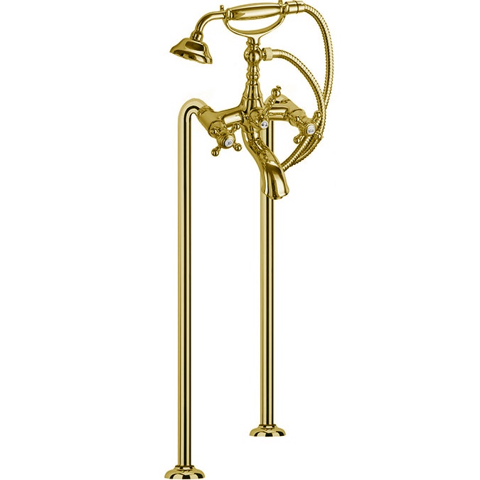 Смеситель для ванны напольный Fima Carlo Frattini Elizabeth F5084/2OR (золотой)