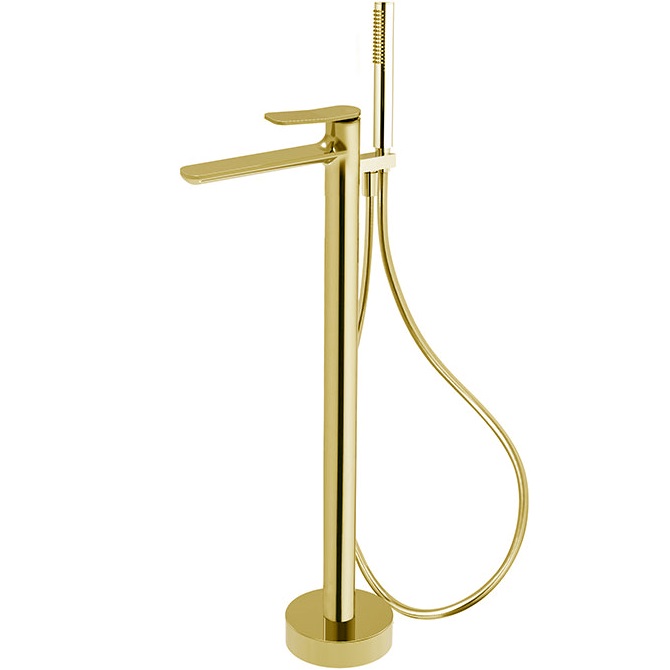 Смеситель для ванны напольный Fima Carlo Frattini Flo F3804/6NOR (золотой)