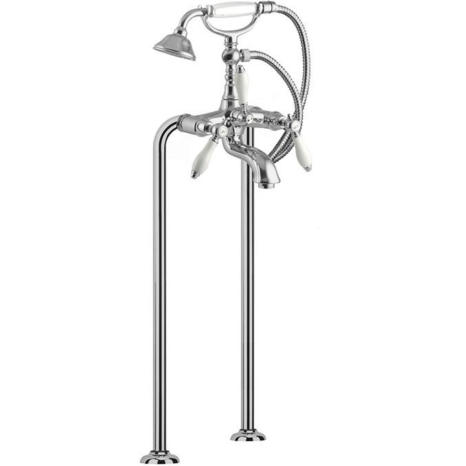 Смеситель для ванны напольный Fima Carlo Frattini Herend F5404/4CR (хром)