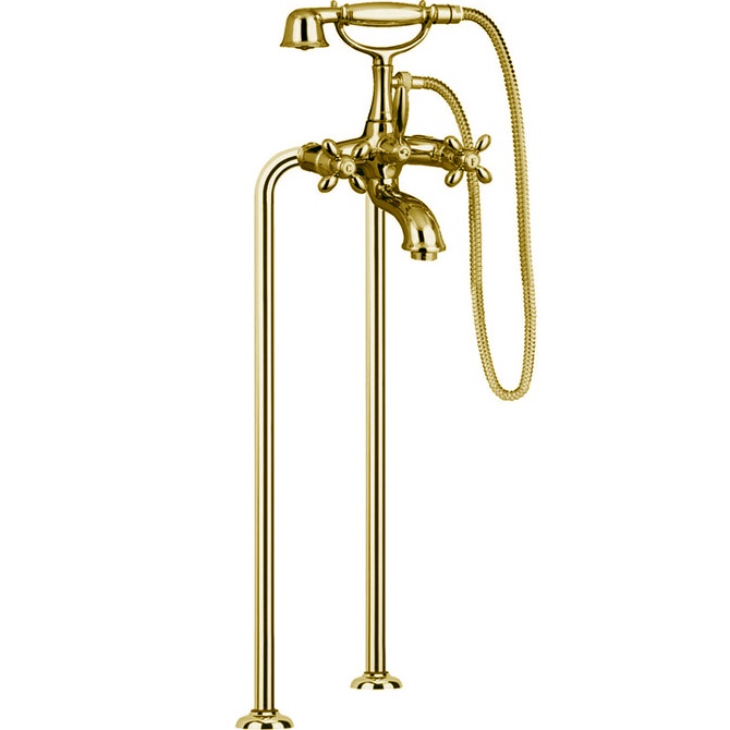 Смеситель для ванны напольный Fima Carlo Frattini Olivia F5004/4OR (золотой)