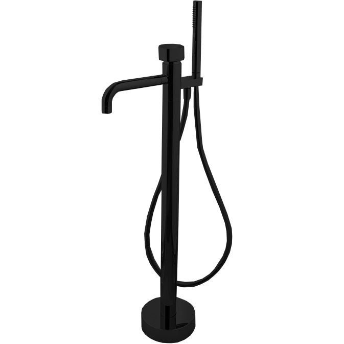 Смеситель для ванны напольный Fima Carlo Frattini So F3184/4NNS (черный матовый)