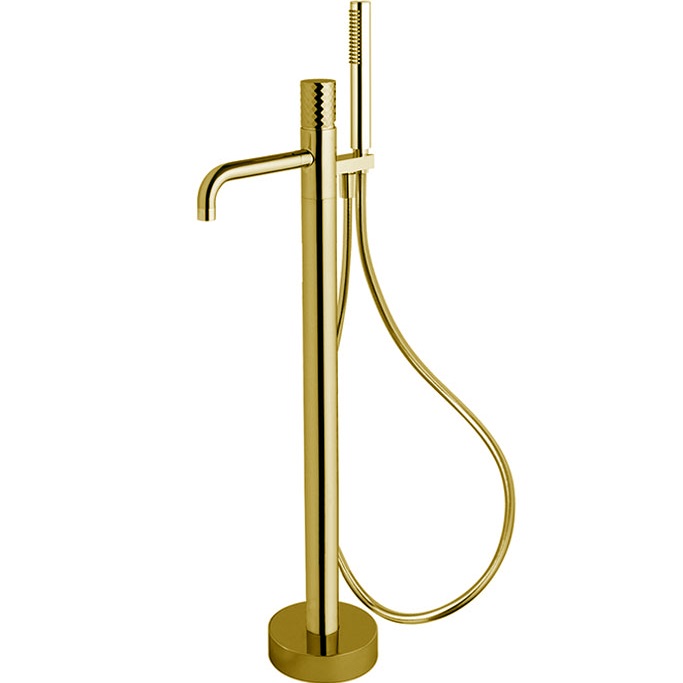 Смеситель для ванны напольный Fima Carlo Frattini Spillo Tech F3034T/6NXOR (золотой)