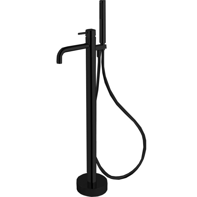 Смеситель для ванны напольный Fima Carlo Frattini Spillo Up F3034/6NNS (черный матовый)