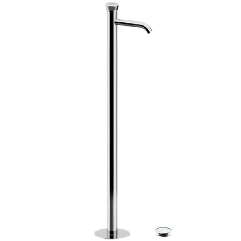 Смеситель для раковины напольный Remer Element ET18 (хром), с донным клапаном