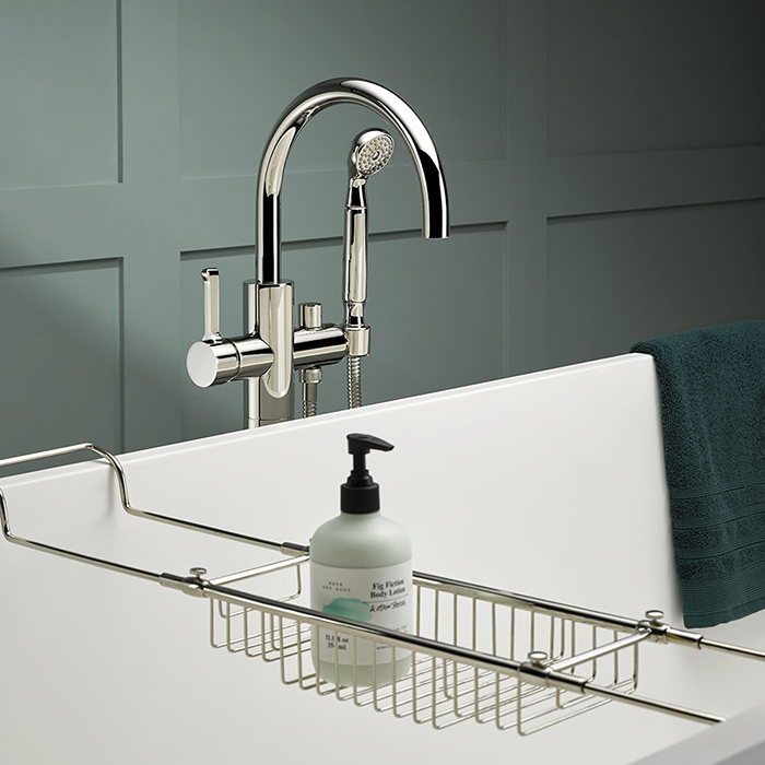 Смеситель для ванны напольный THG Hamptons G4R-A02-6508S (хром)