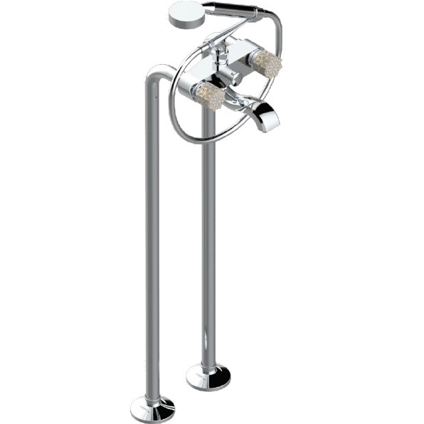 Смеситель для ванны напольный THG Nihal Porcelaine Ivoire U2N-A02-13CS (хром, айвори)