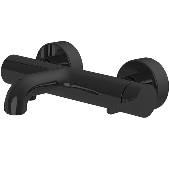 Смеситель для ванны настенный Fima Carlo Frattini Snap F3114/1NS (черный матовый), с изливом