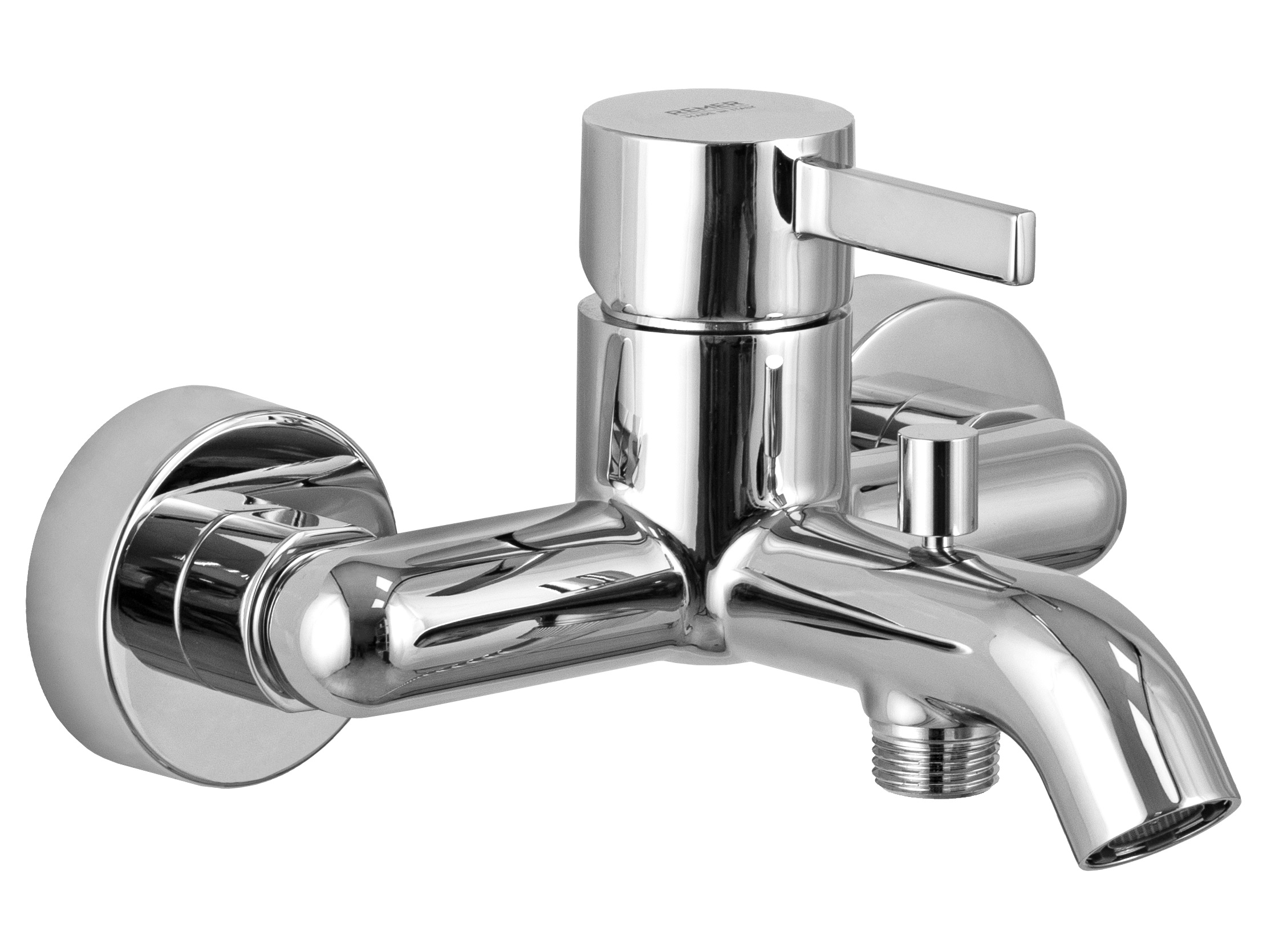 Смеситель для ванны настенный Remer Metrica MC02 (хром), с изливом