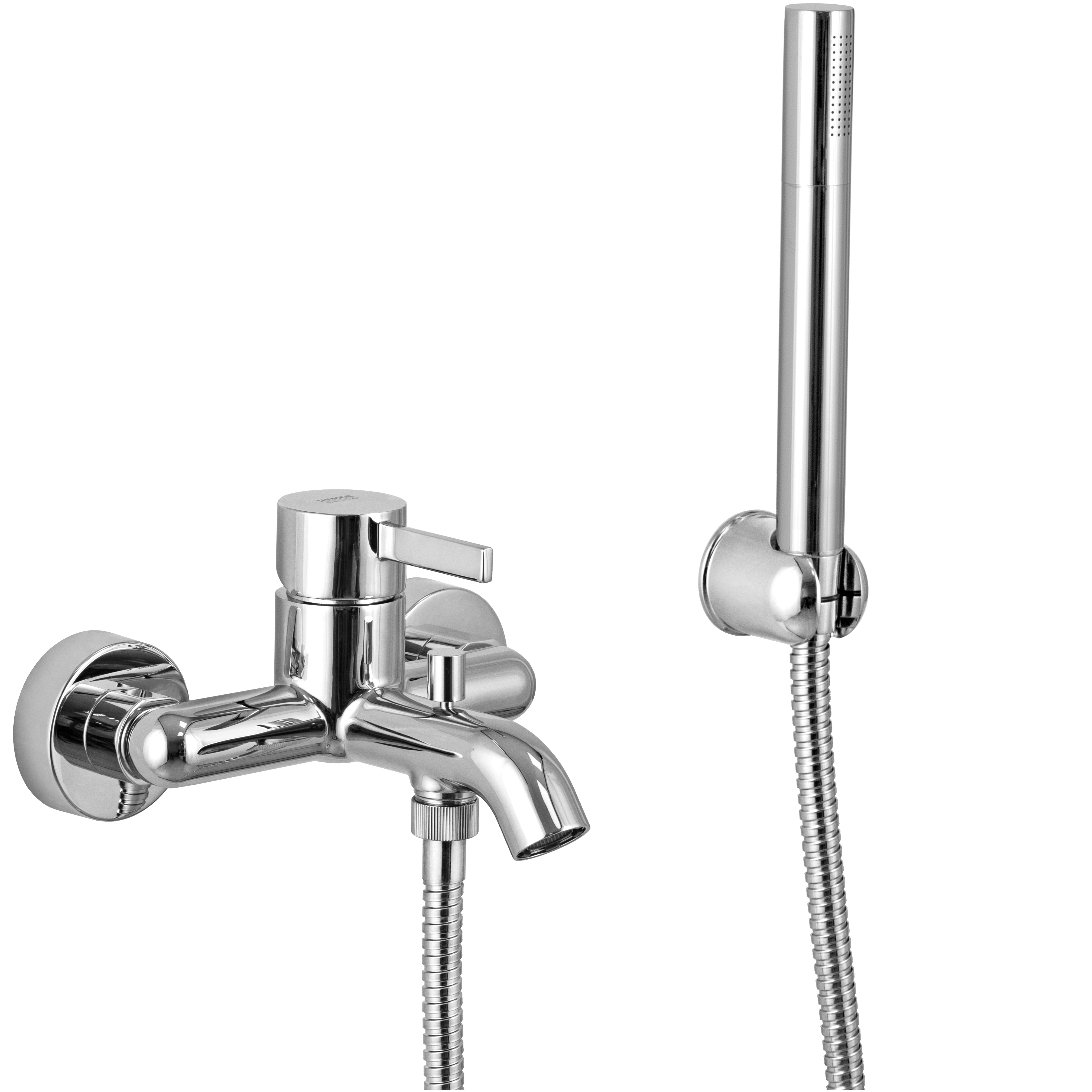 Смеситель для ванны настенный Remer Metrica MC02 (хром), с изливом