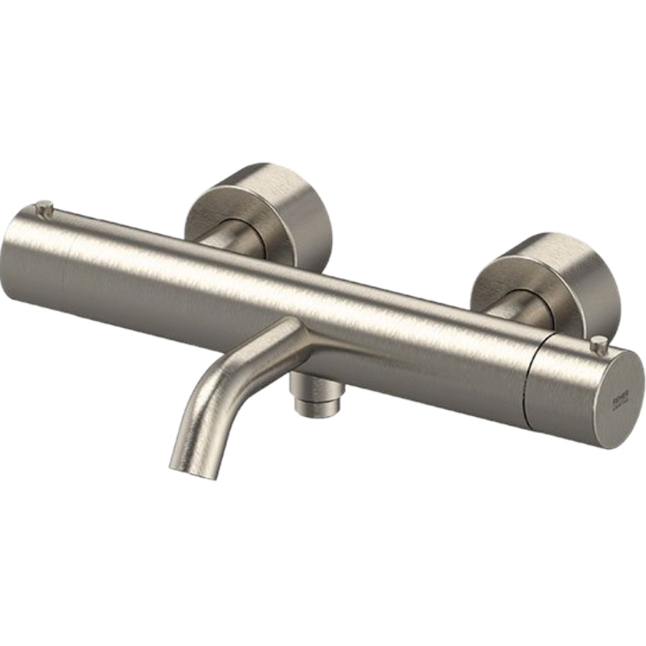 Смеситель для ванны Remer X Style Inox SSXT05 (сталь), с термостатом 