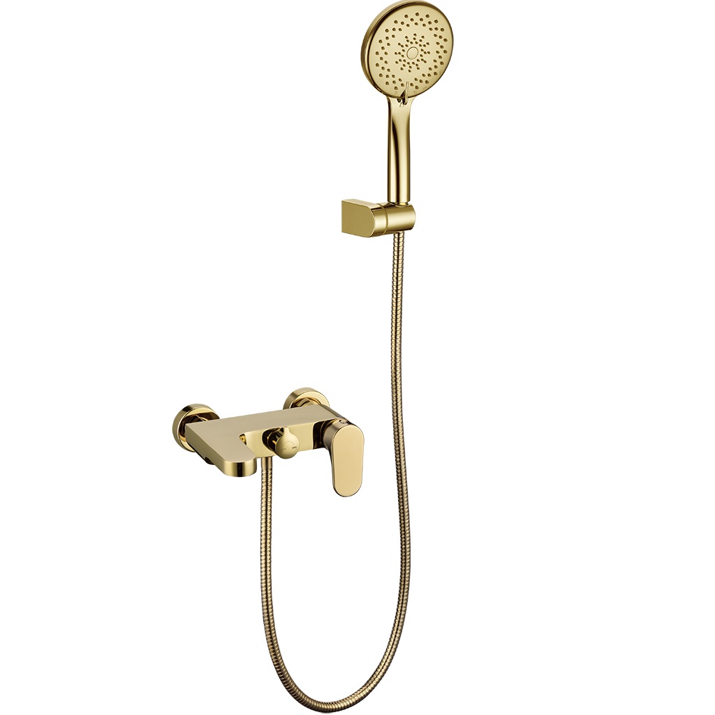 Смеситель для ванны с ручным душем Boheme Spectre 453-G (золотой), с изливом
