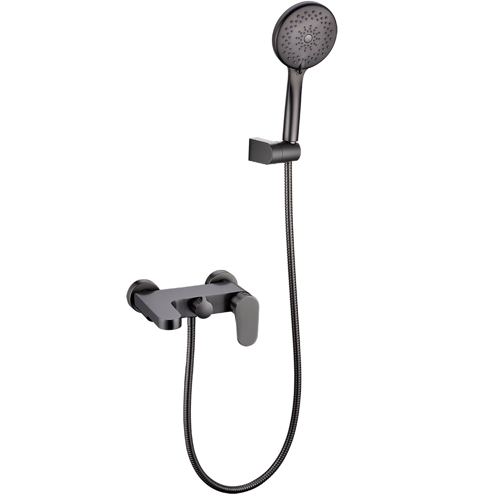 Смеситель для ванны с ручным душем Boheme Spectre 453-GM (оружейный металл), с изливом