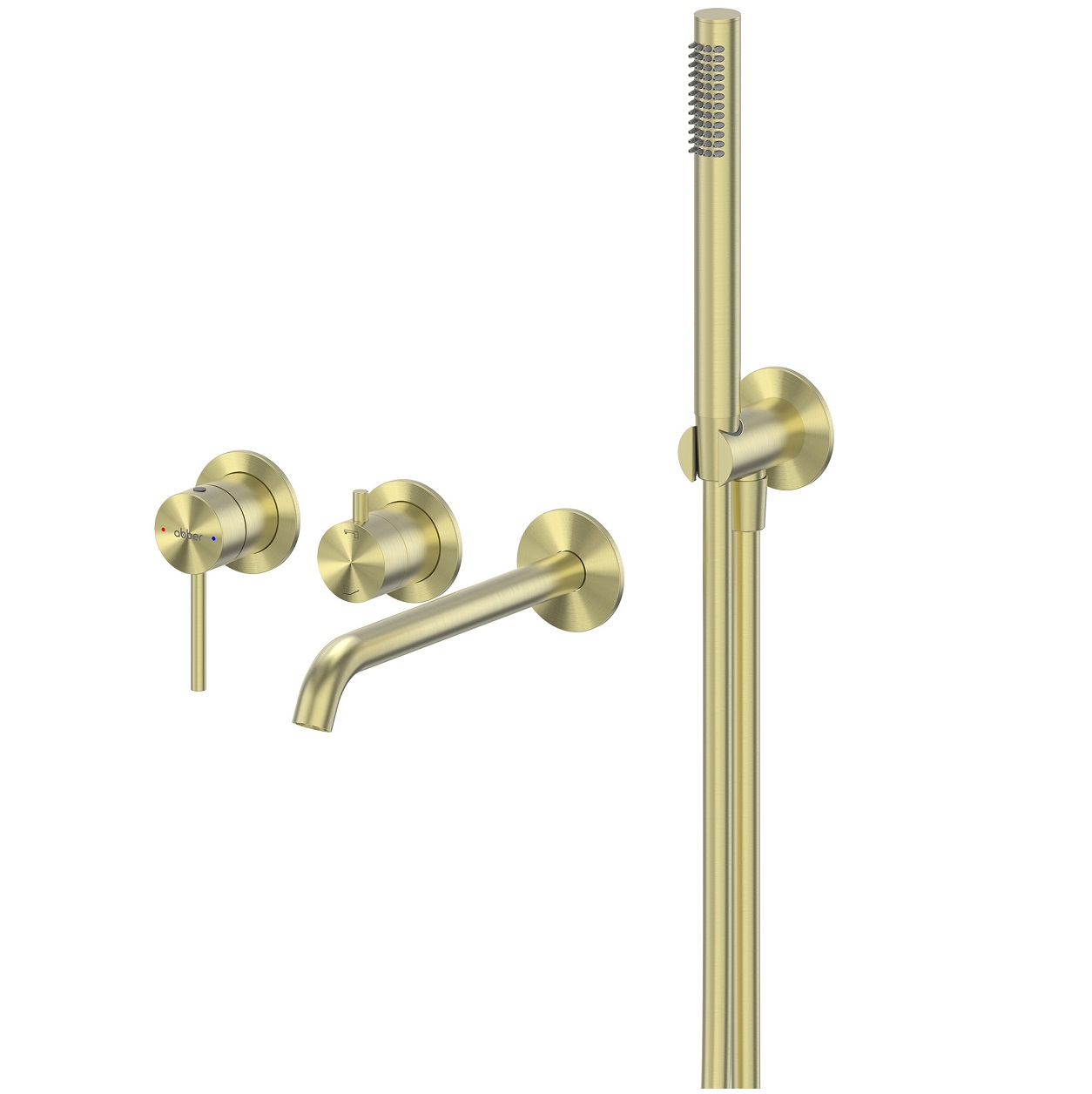 Смеситель для ванны скрытого монтажа Abber Wasser Kreis 316 AF8130BG (золото брашированное)