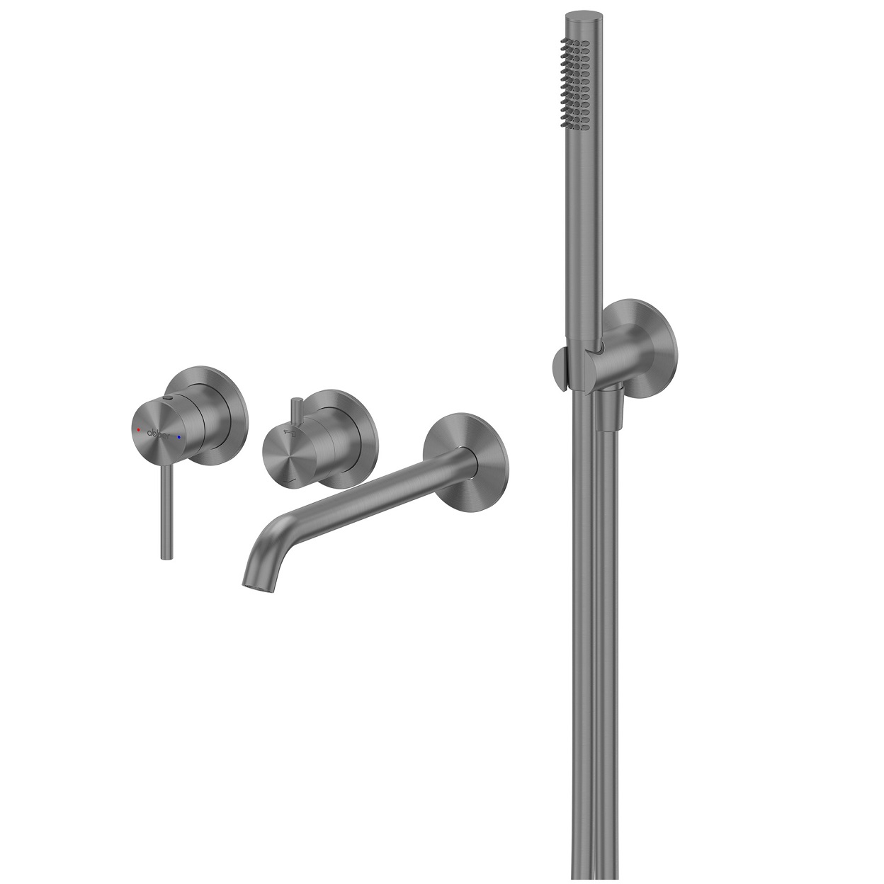 Смеситель для ванны скрытого монтажа Abber Wasser Kreis 316 AF8130BGG (оружейная сталь брашированная)