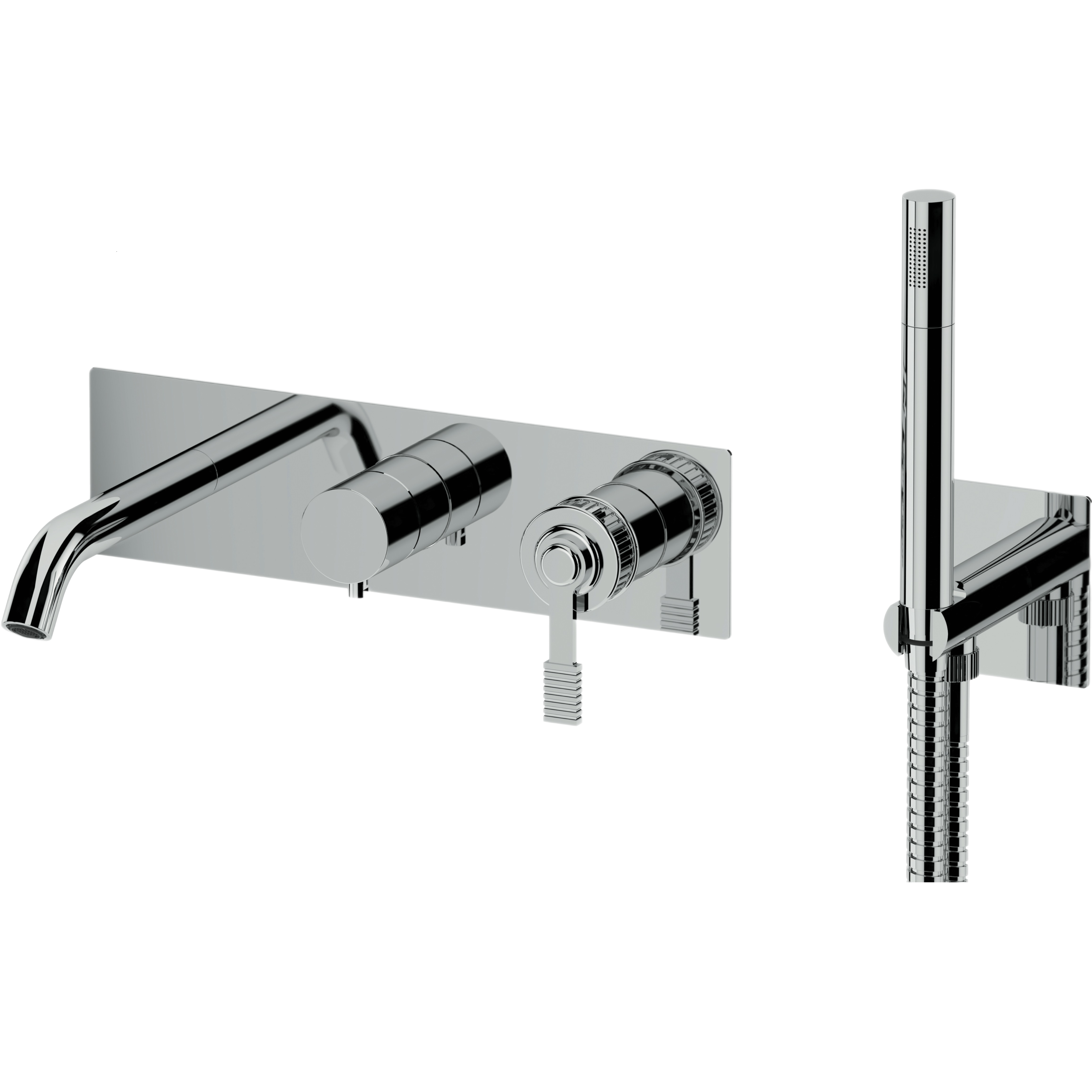 Смеситель для ванны скрытого монтажа Remer Atelier AL53D2 (хром)