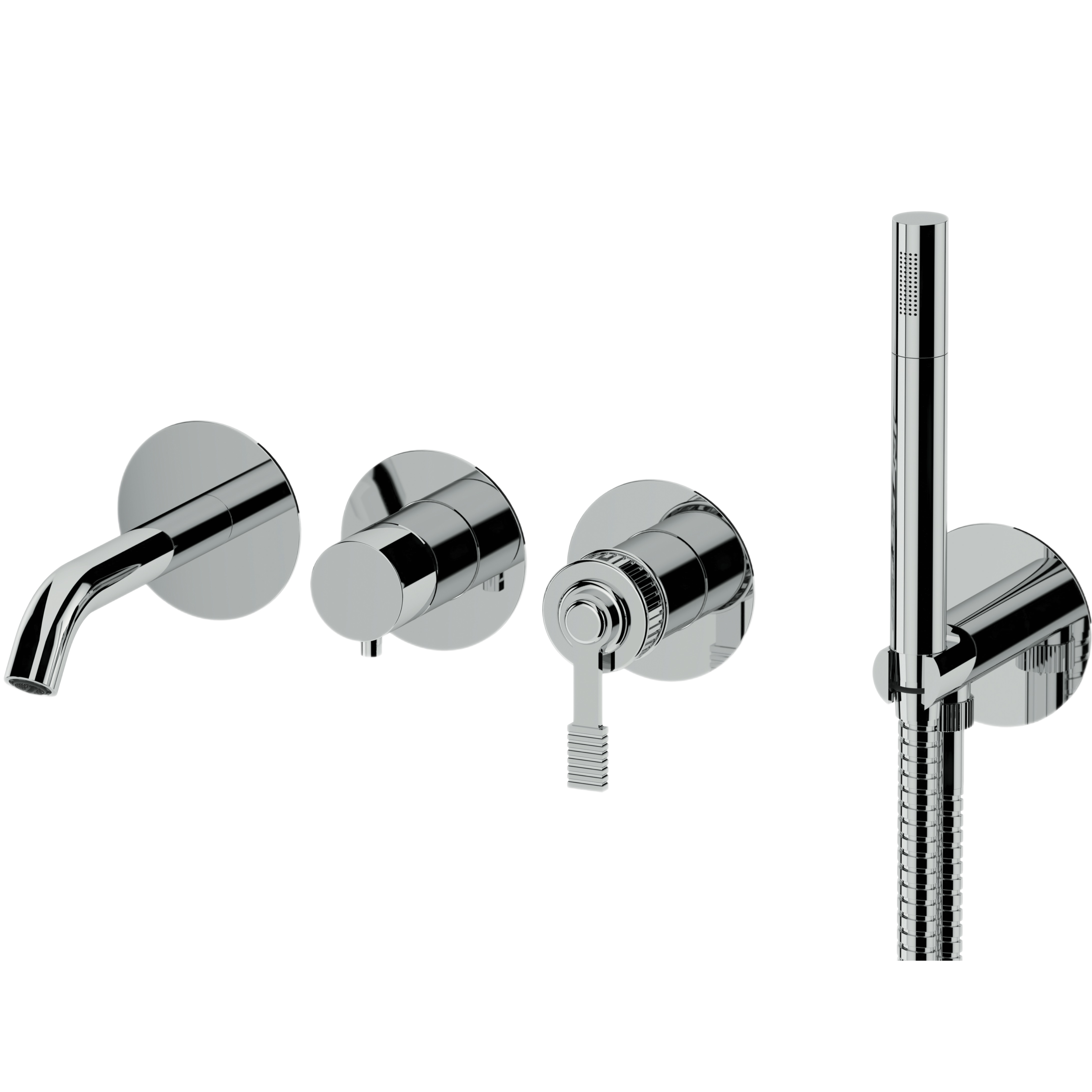 Смеситель для ванны скрытого монтажа Remer Atelier AL53D2P (хром)