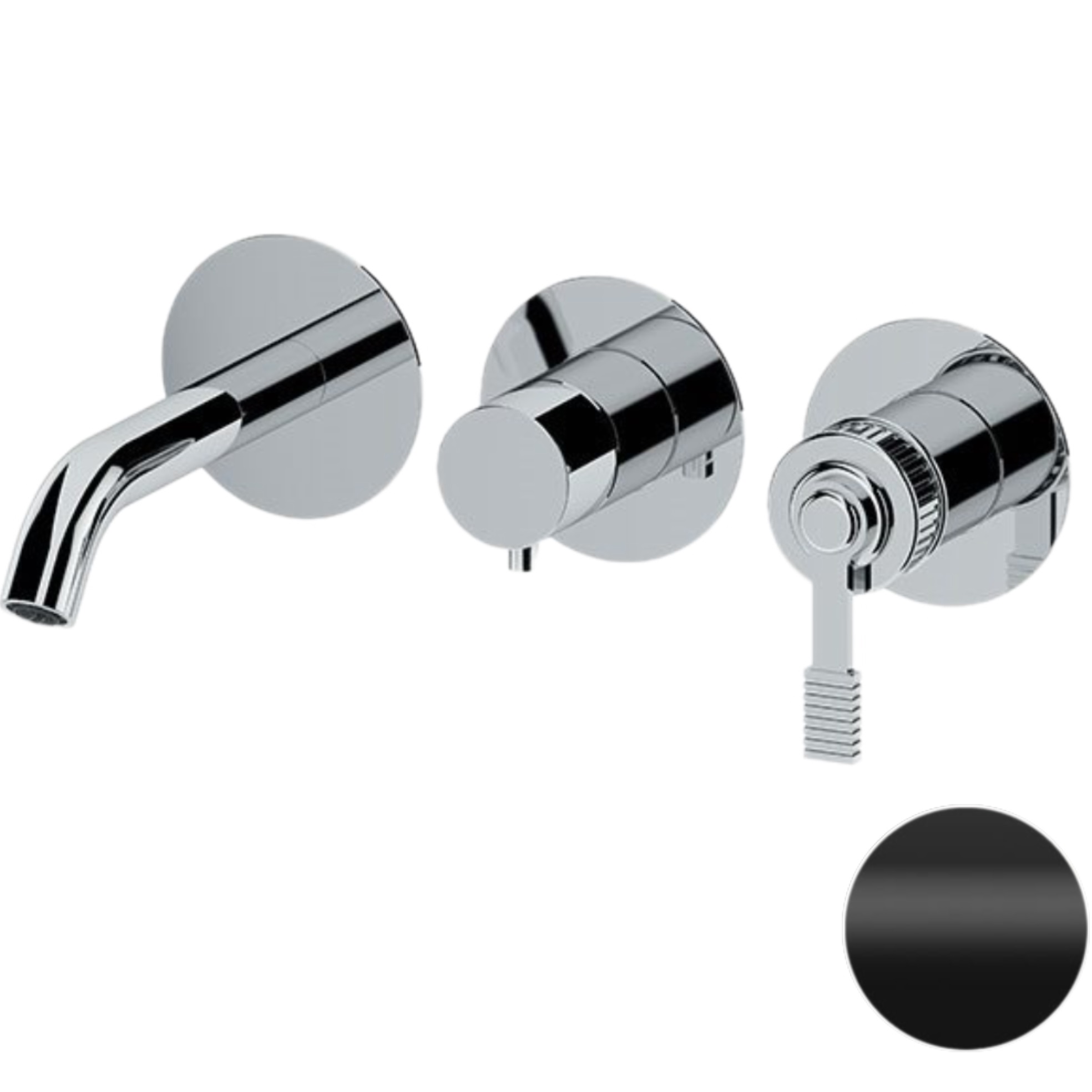 Смеситель для ванны скрытого монтажа Remer Atelier AL54D2PNO (черный матовый)