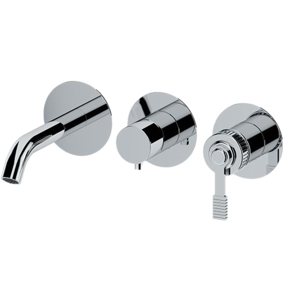 Смеситель для ванны скрытого монтажа Remer Atelier AL54D3P (хром), с изливом