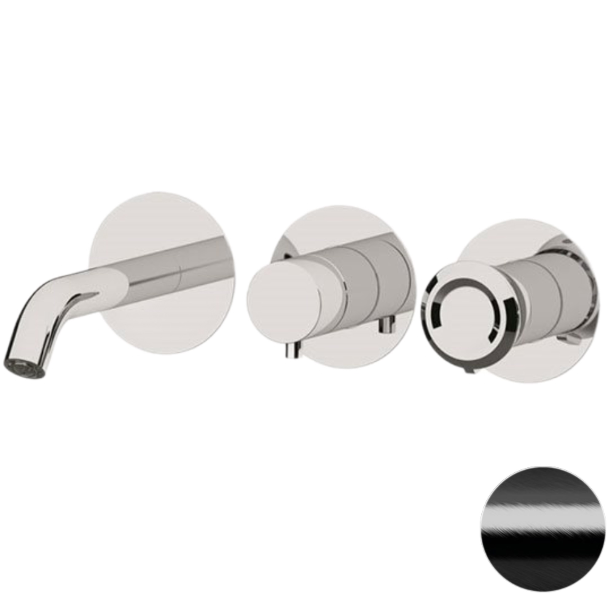 Смеситель для ванны скрытого монтажа Remer Element ET54D3PCFP (черный брашированный хром)